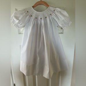 White smocked Rosalina dress
